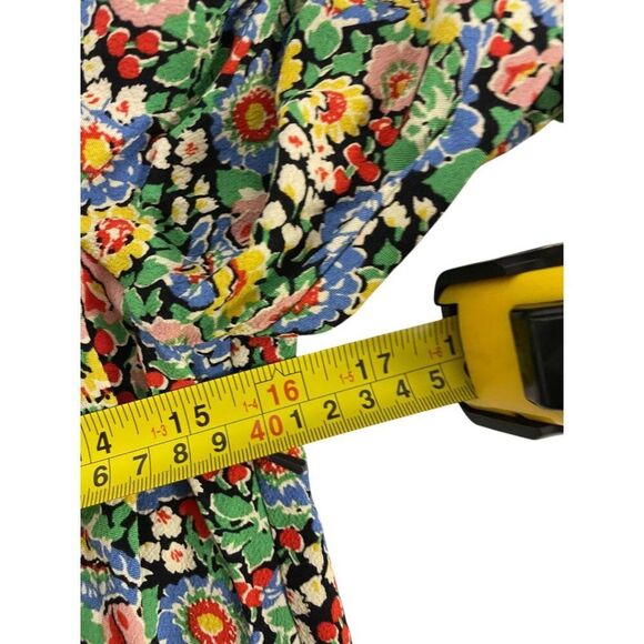 Boden Womens Midi Tea Dress UK 12L US 8L tall Multicolor Floral Vneck D0295 NWT - Picture 9 of 11